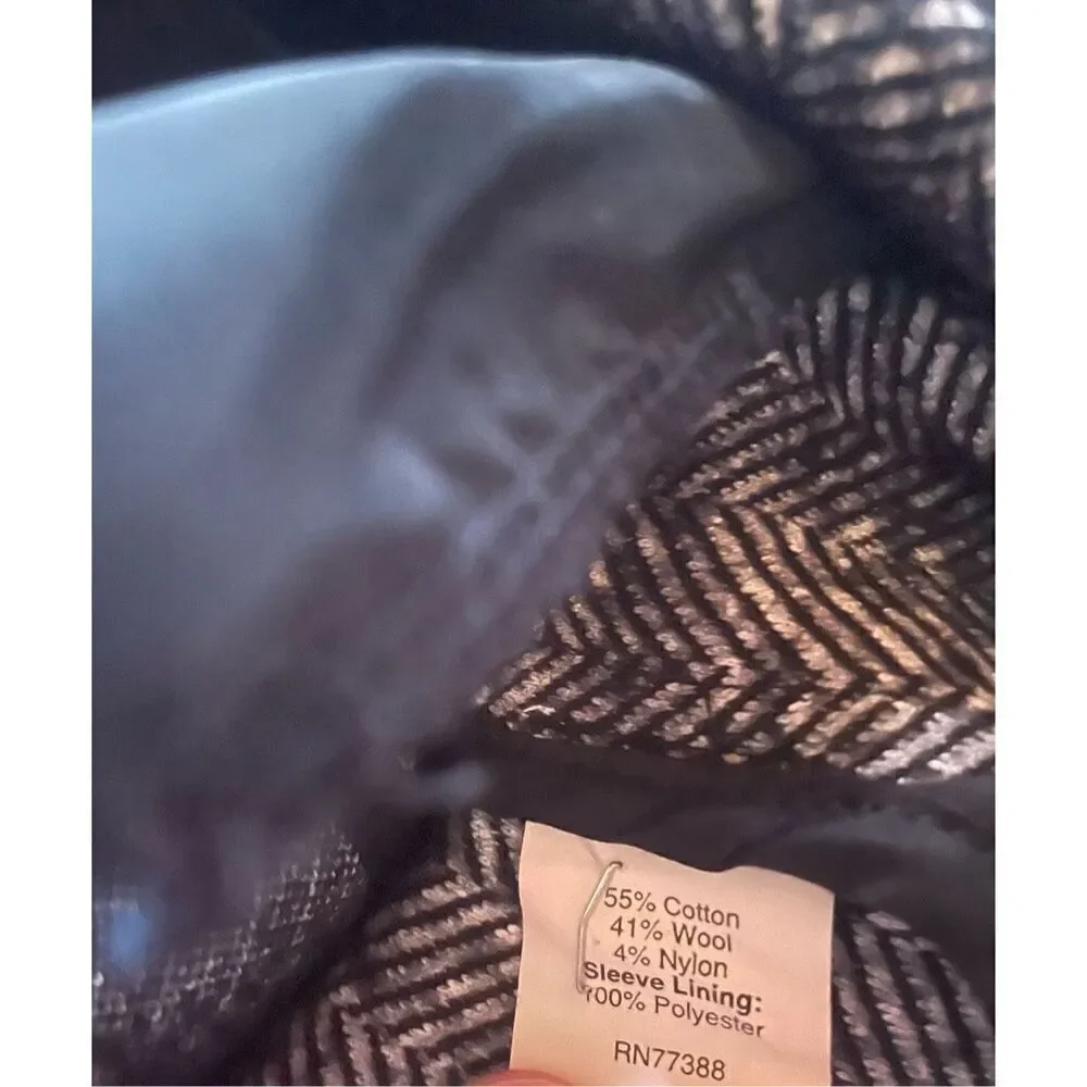 J. Crew Wool Blend Blazer Jacket Sz 10 Double Breasted Button Y2K Academia
